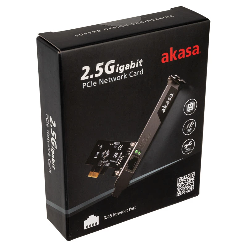 Akasa AK-PCCE25-01 - Ingebouwd - Bedraad - PCI Express - Ethernet - 2500 Mbit/s