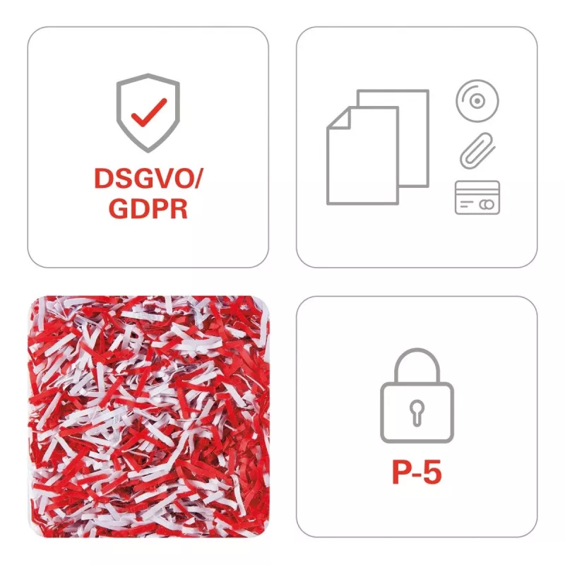 HSM shredstar X6pro papiervernietiger, 2 x 15 mm + apart CD-snijmechanisme