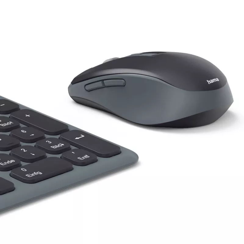 Multi-device toetsenbord- en muisset zwart grijs
