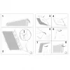 Cover PocketBook HN-QI-PU-700-BK-WW zwart 7 inch
