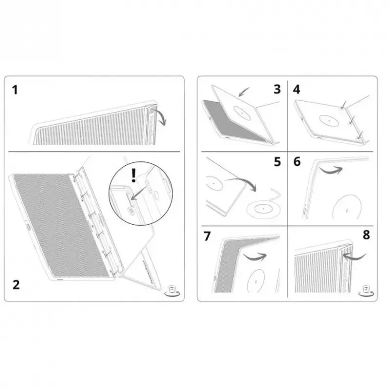 Cover PocketBook HN-QI-PU-700-BK-WW zwart 7 inch