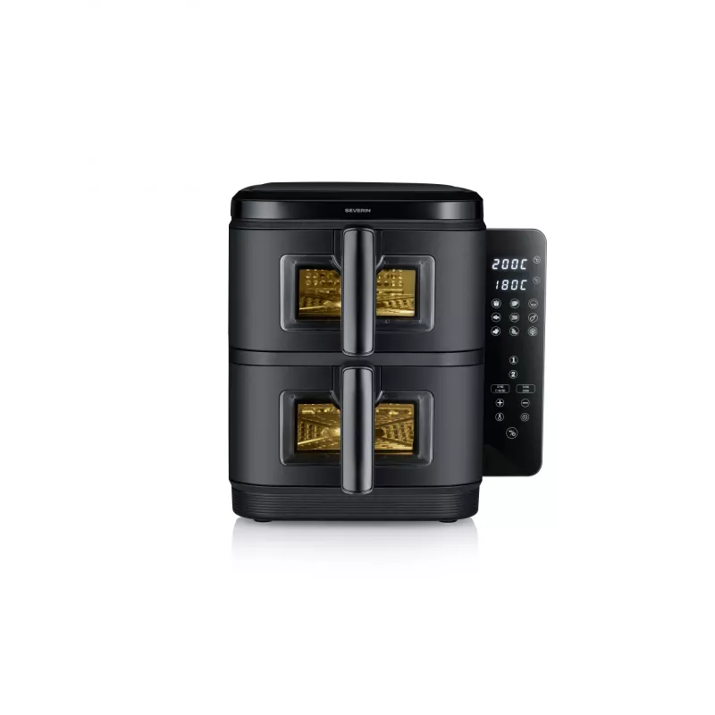 Friteuse SEVERIN FR 2468 S-Fry Duo Stack 2-in-1 kookcapaciteit, dualmandontwerp