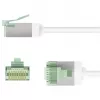 Goobay ultra-flexibele CAT 8.1 patchkabel slank U/FTP wit - extra korte stekker 99,9% (74360)
