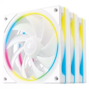 Pc-koelventilator DeepCool FL12R SE 3in1 wit — set van 3 ventilatoren, witte uitvoering