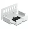 Patchpanel DELOCK 6‑poorts voor SC simplex of LC duplex, grijs metaal, DIN-railmontage