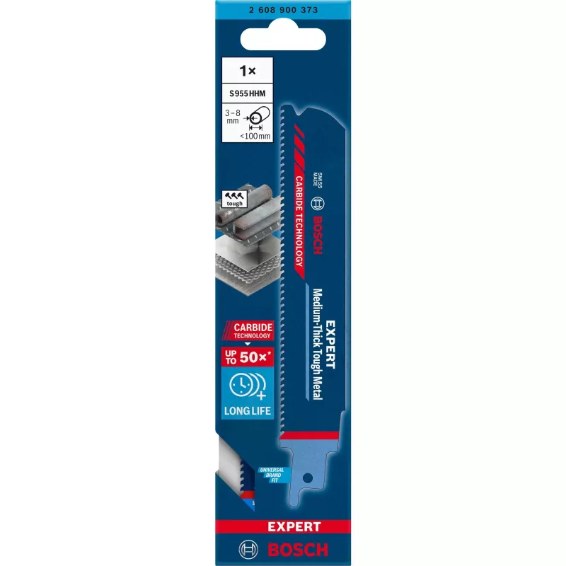 Bosch EXPERT 'MEDIUM-THICK TOUGH METAL' S 955 HHM sabelzaagblad koolstofstaal (HCS) 1 st.
