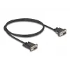 Delock RS-232 seriële kabel, D-Sub 9 female met voeding op pin 9 (DC 5,5 x 2,1 mm), 1 m, zwart