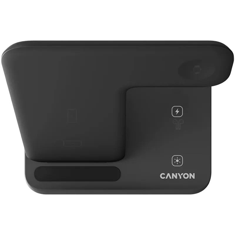 Canyon Draadloze oplader Dock 3in1 QI voor Apple 15W zwart retail