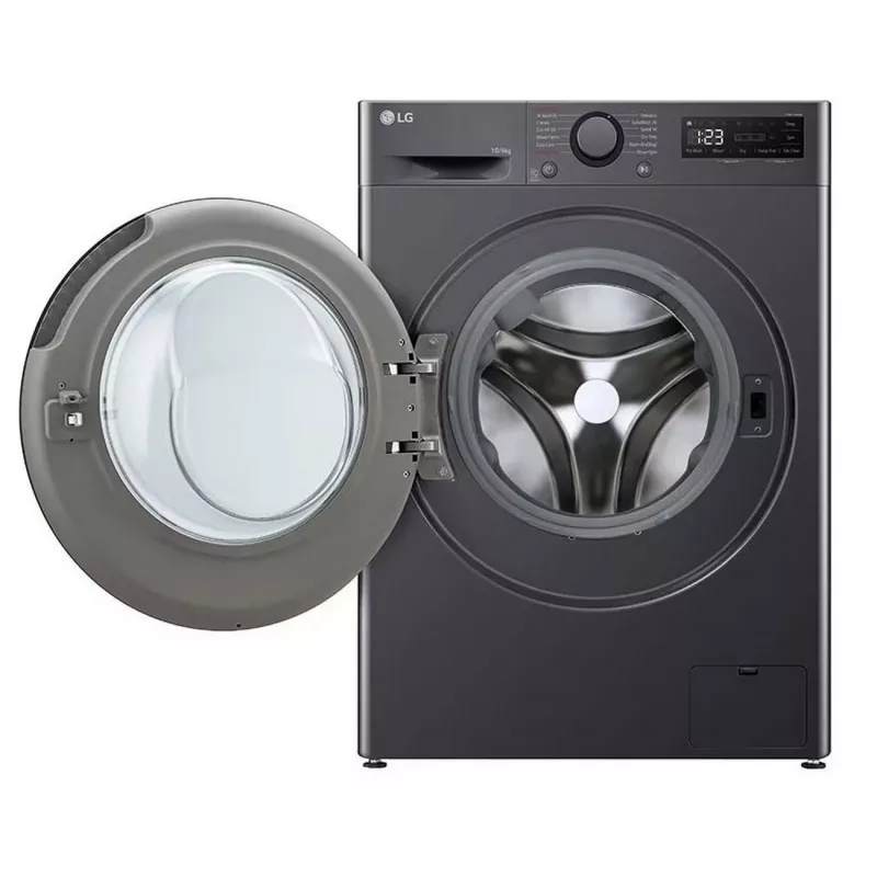 LG F4DR510S2M wasmachine met droger 10 kg / 6 kg 1400 t/min zwart