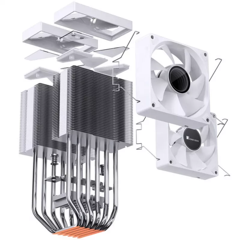 Jonsbo CR-1400 DV2 CPU-luchtkoeler, 2 x 92 mm, wit
