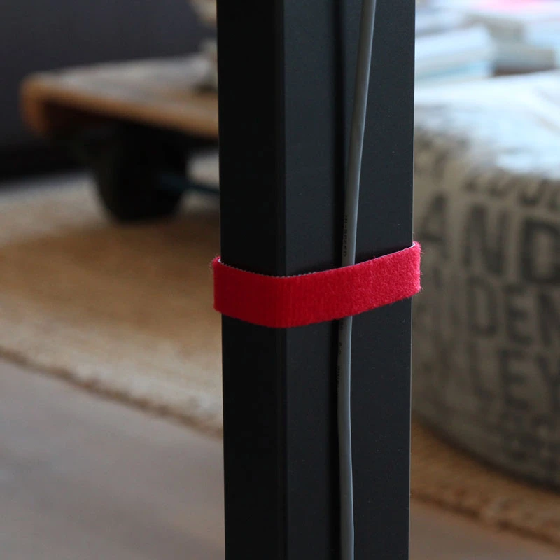 LABEL THE CABLE dubbelzijdige klittenbandrol 4x 1 m - bont gemengd