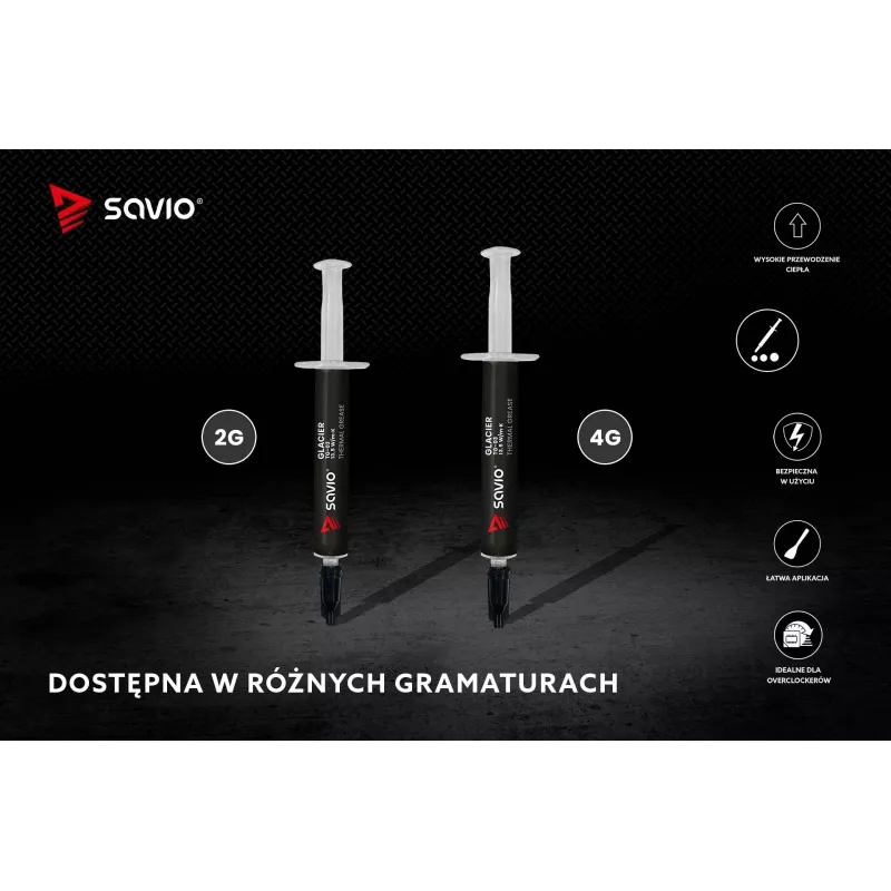 Warmtegeleidingspasta SAVIO TG-03 13,5 W/m·K, 2 g — warmtegeleidingspasta