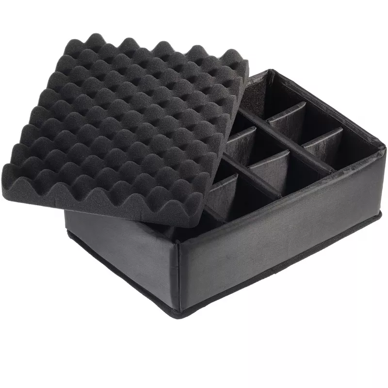 B&W outdoor.cases Type 4000 harde koffer met set gevoerde tussenschotten, zwart, 4000/B/RPD