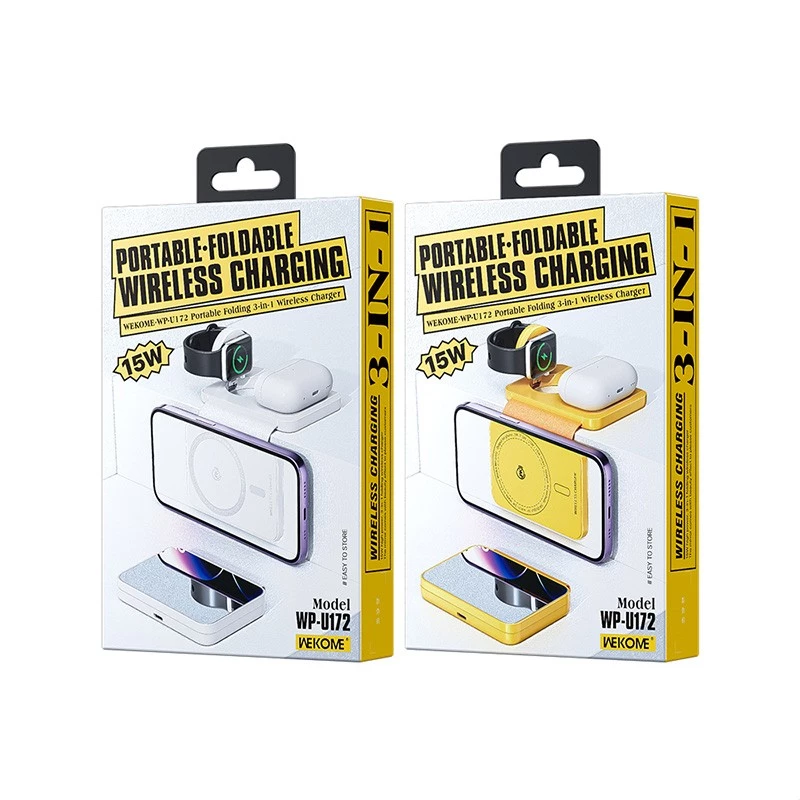 Draadloze oplader 3-in-1 WEKOME MagSafe + spiegel (draadloos, 3-in-1)