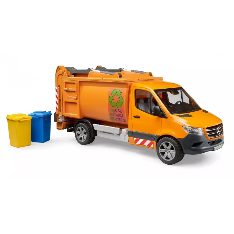 BRUDER modelvoertuig MB Sprinter vuilniswagen BR-02682, schaalgetrouwe speelgoedreplica