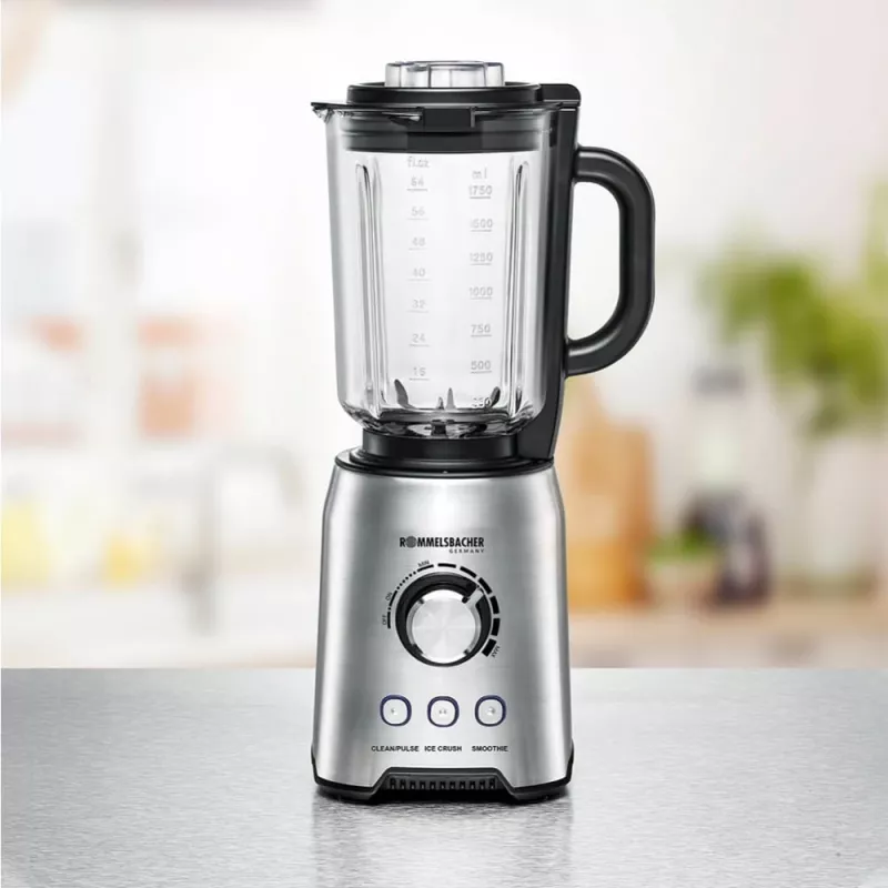 Tafelblender Rommelsbacher MX 1250 — 1200 W, 1,75 l glazen kan, roestvrij staal