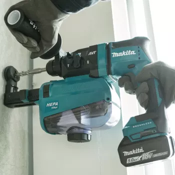 Accu-combihamer DHR182ZU, 18 volt, boorhamer blauw/zwart, Bluetooth, zonder accu en oplader