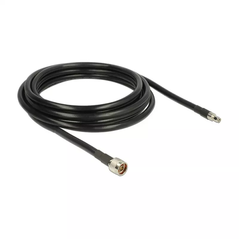 Coaxkabel DeLOCK 5m RP-SMA CFD400 LLC400 zwart
