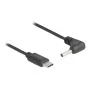 DeLOCK 85393 stroomkabel zwart 1,5 m USB-C 3,5 x 1,35 mm