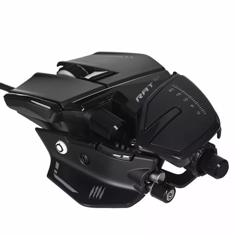 Gaming-muis MadCatz R.A.T. 8+ — rechtshandig, optisch, 16000 DPI, 11 knoppen, USB Type-A, 145 g