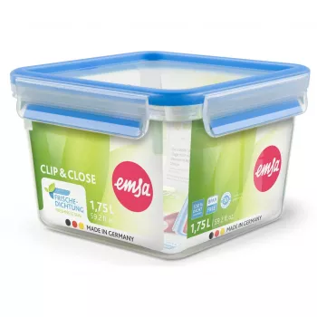EMSA 508537 levensmiddelenbewaarcontainer rechthoekig box 1,75 L blauw, transparant 1 stuk