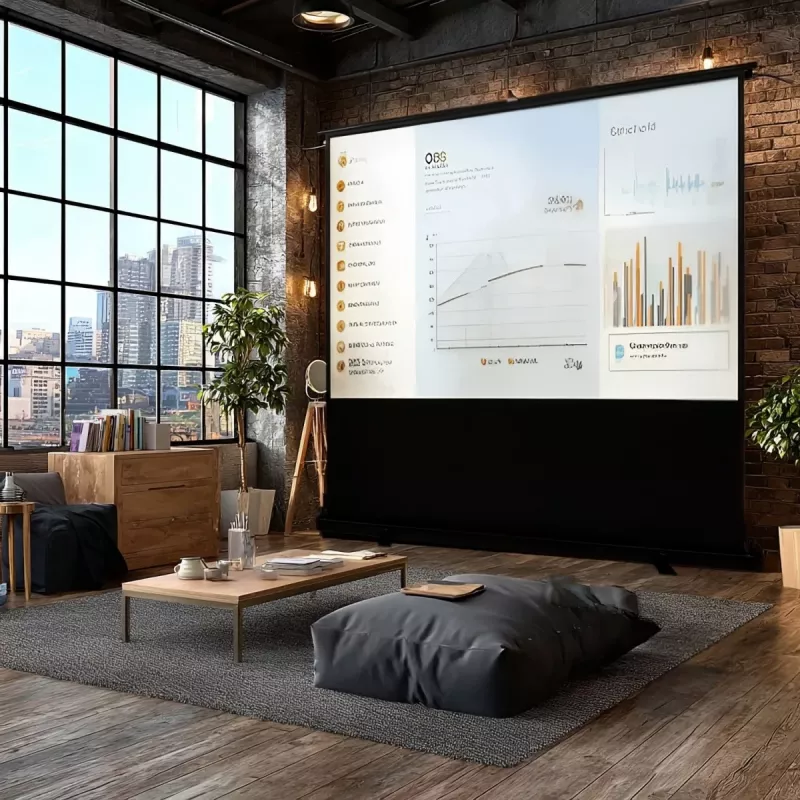 Draagbaar projectiescherm MACLEAN MC-964 100 inch 16:9