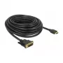 Videokabel-adapter DeLOCK 85587 10 m HDMI Type-A DVI-D zwart