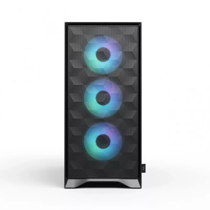 Fractal Design Pop 2 Air zwart Solid midi-tower pc-behuizing — ATX-ondersteuning, 3x 120 mm frontventilatoren, 2,5/3,5-inch drive bays, 215×481×462 mm