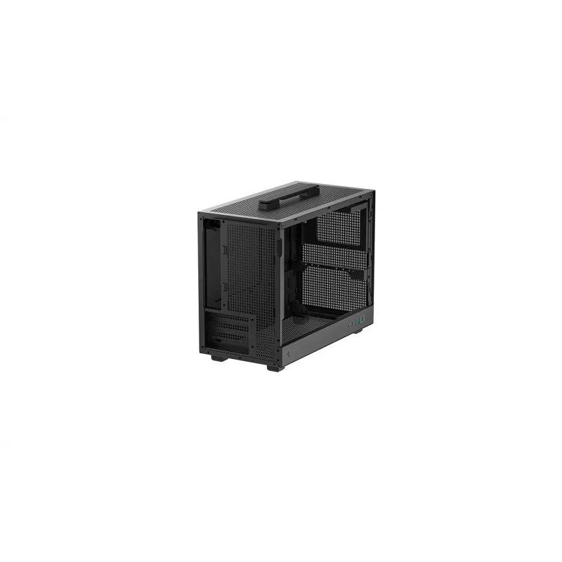DeepCool CH160 PLUS R-CH160-BKNGM0-G compacte (SFF) computerbehuizing, Mini-ITX/Micro-ATX, gehard glas, zwart