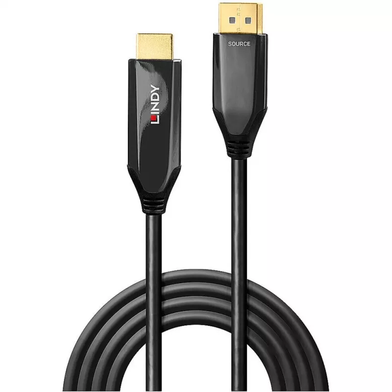 Lindy 3m actieve DisplayPort 1.4-naar-HDMI 8K60-kabel, 3 m, DisplayPort, HDMI, stekker, stekker, recht