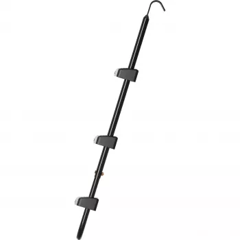 Trampolineladder HUDORA universeel 70–100 cm, zwart, verstelbare veiligheidstrappen