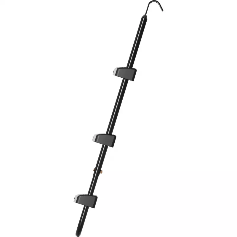 Trampolineladder HUDORA universeel 70–100 cm, zwart, verstelbare veiligheidstrappen