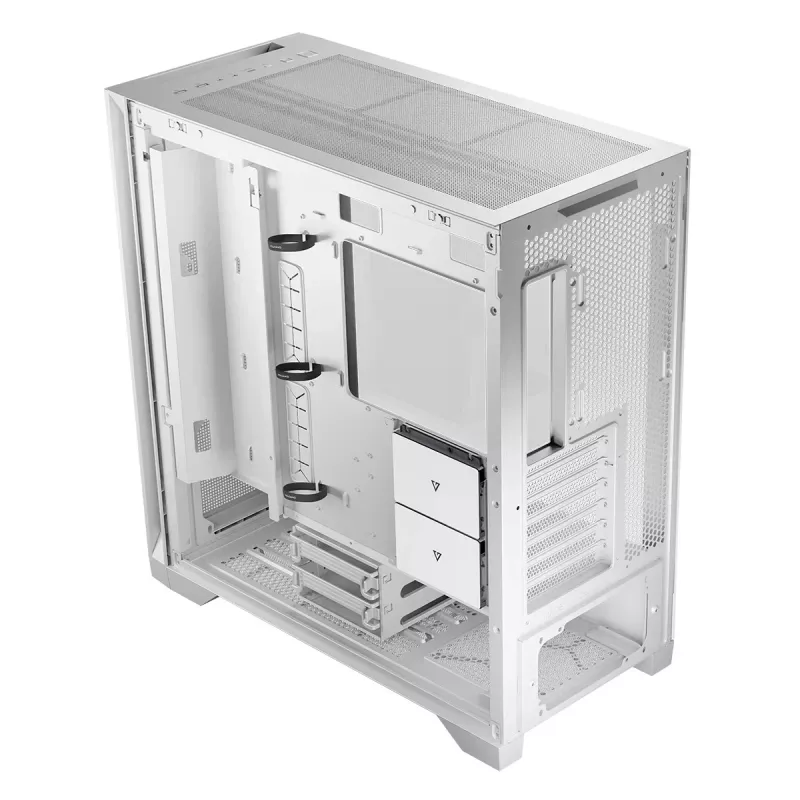 Modecom Volcano Expanse S Midi Tower pc-behuizing, ATX/micro-ATX/mini-ITX, gehard glas, USB-C, videokaart tot 430 mm, wit
