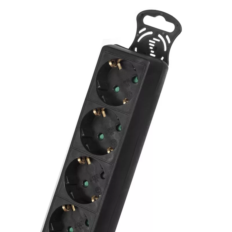 Stekkerdoos MACLEAN MCE195G 6-voudig, 5 m kabel, zwart