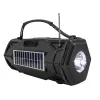 Tracer Explorer TRAGLO47616 draagbare Bluetooth-speaker, TWS, Bluetooth 5.3, 15 W RMS, FM-radio, zaklamp, zonnepaneel, 1800 mAh powerbank, microSD, zwart