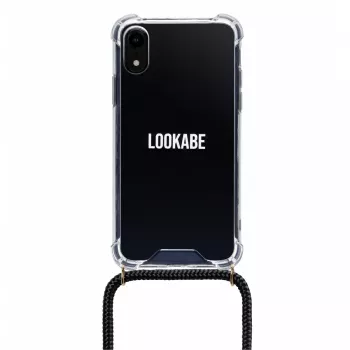 Lookabe telefoonhoesje met ketting voor iPhone XR, goud/zwart
