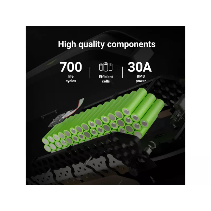 Batterij Green Cell EBIKEGCF03 48V 14500mAh lithium-ion zwart