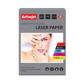 Activejet AP4-200G100L fotopapier voor laserprinters; A4; 100 stuks