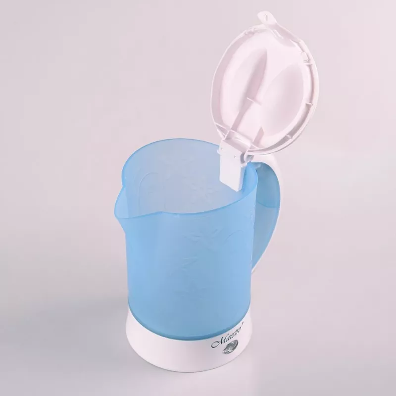 Elektrische waterkoker Maestro MR010 0,6 l 600 W — blauw/wit, waterstandindicator, antikalkfilter