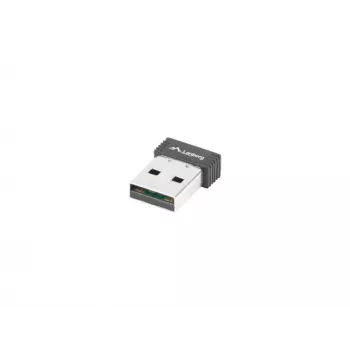 Draadloze USB-WLAN-adapter LANBERG NC-0150-WI — 150 Mbit/s, externe 2-dBi-antenne, zwart