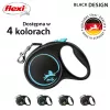 Rollijn Flexi flexi Black Design M — 5 m lengte, banduitvoering, max. belasting 25 kg, ergonomische greep