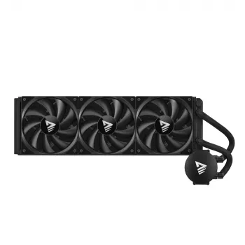 Vloeistofkoelingsset SAVIO NOX 360 mm (3×120-mm-ventilatoren, koperen bodem, aluminium radiator) zwart, 600–1800 tpm