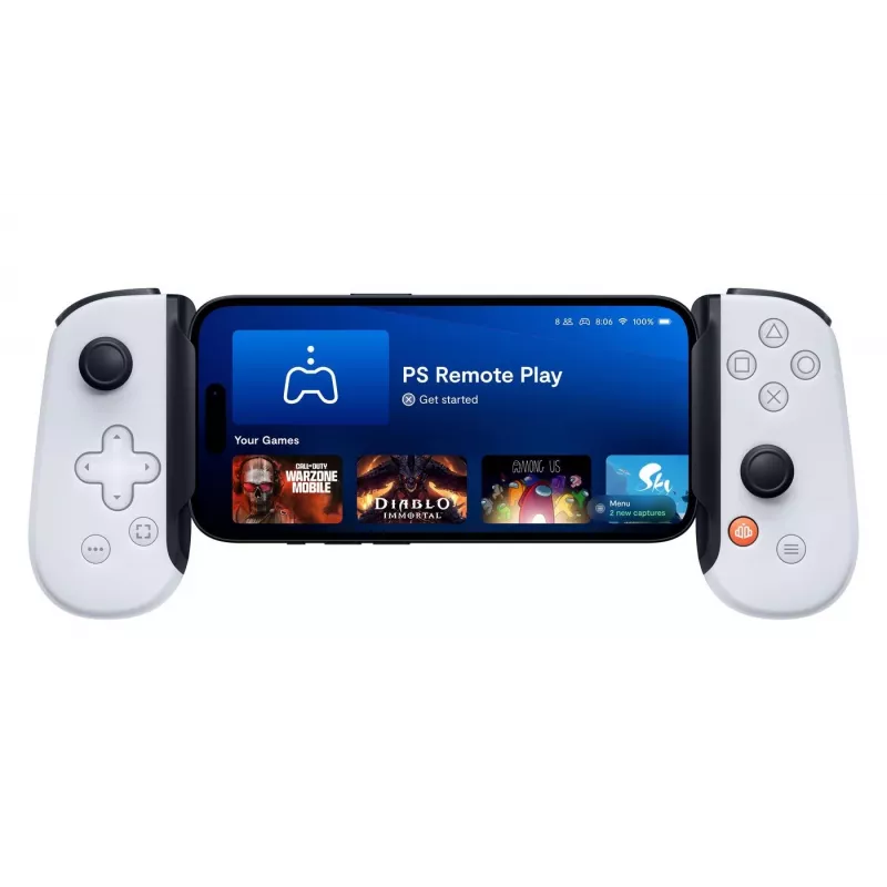 Gamepad Backbone BB-51-P-WS grijs wit USB voor Playstation Xbox