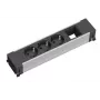 Bachmann POWER FRAME Medium 916.006 stekkerdoos, 3x Schuko (CEE 7/3), GST18i3-ingang, 250 V, 0,2 m, zwart/aluminium