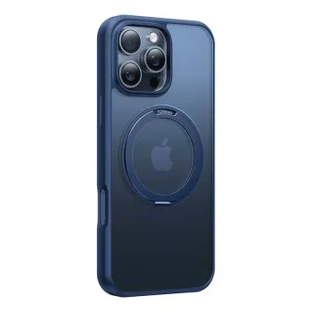 Beschermhoesje Torras Ostand Pro voor iPhone 16 Pro, blauw, slank design