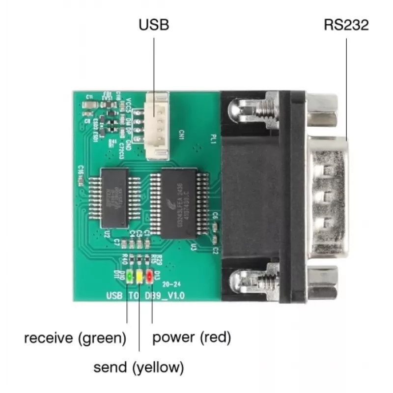 DeLOCK 90781 seriële converter repeater isolator USB 2.0 RS-232 zwart groen