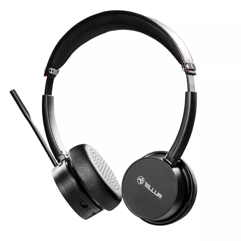 Tellur Voice Pro draadloze callcenter-headset zwart TLL411007