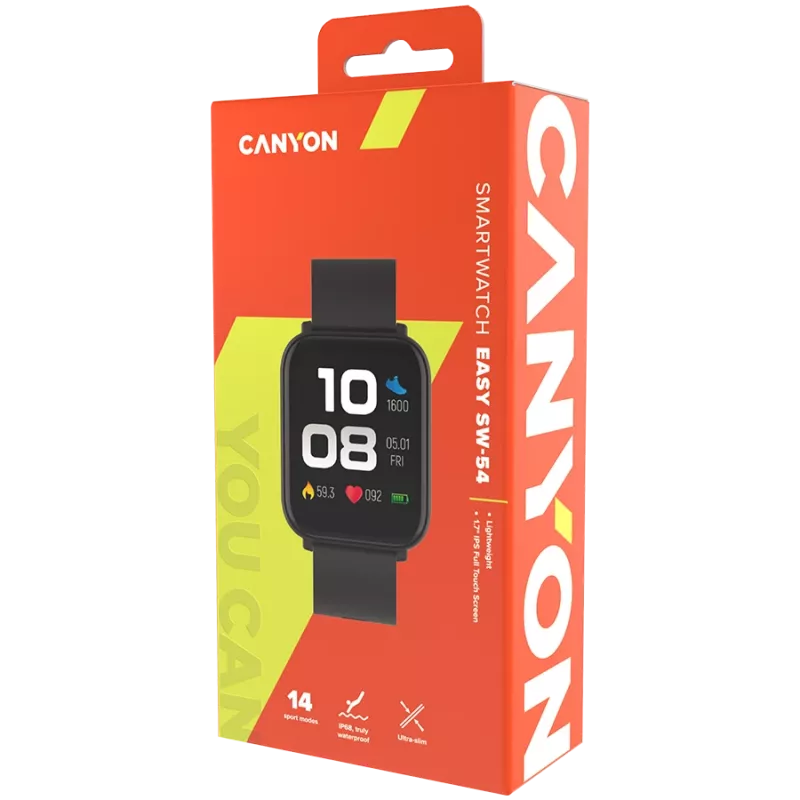 Smartwatch Canyon EASY SW-54 zwart