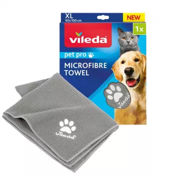 Microvezeldoek VILEDA 172651 voor katten en honden, grijs, 650×1000 mm, polyamide