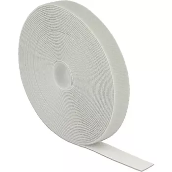 Klittenband DELOCK 18281 — 20 mm × 10 m, grijs, 1 stuk